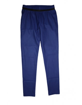 Beautiful blue pants with a black stripe in the waistband 